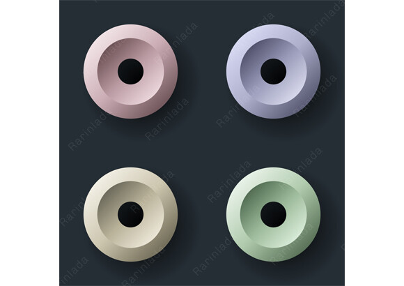 3d Donut Ring Geometric Shapes