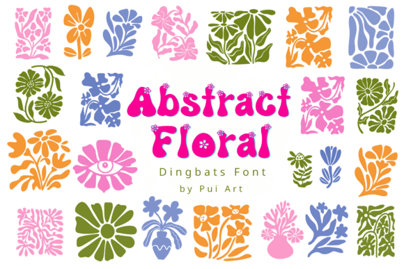 Preview of Abstract Floral dingbat font