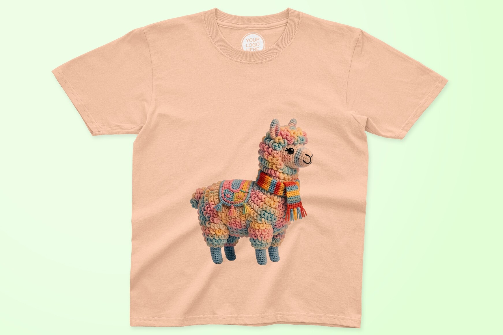 Bright Crochet Llama Toy with Vibrant