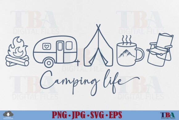 Camping Life, Summer Camp, Campfire Svg