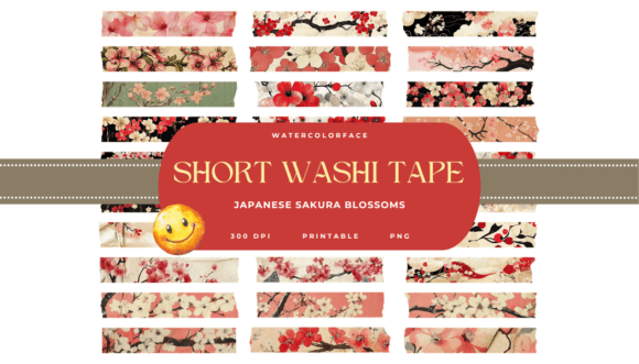Cherry Blossom Washi Tape Strips