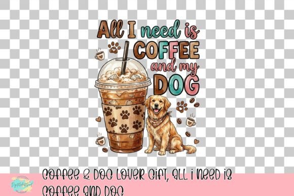 Coffee and Dog lover sublimation PNG for dog mom mugs and tees