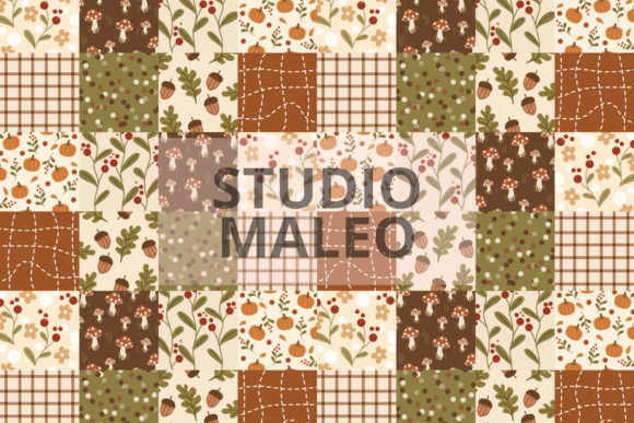 Cozy Autumn Patchwork Fall Pattern