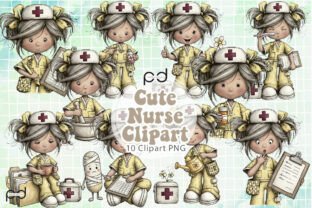 Cute Nurse Clipart Graphics Graphic by Padma.Design · Creative Fabrica