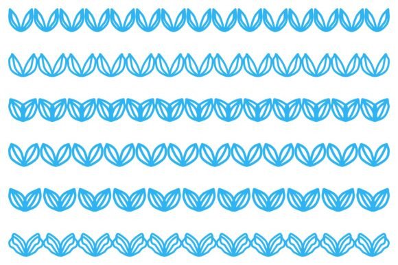 Decorative Botanical Border Design Set