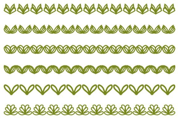 Decorative Botanical Border Design Set