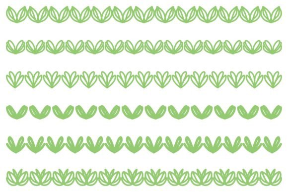 Decorative Botanical Border Design Set