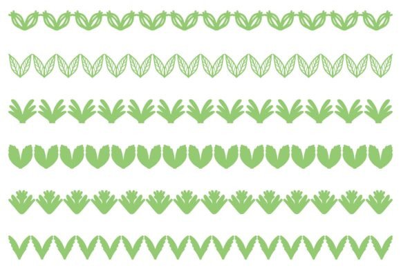 Decorative Botanical Border Design Set