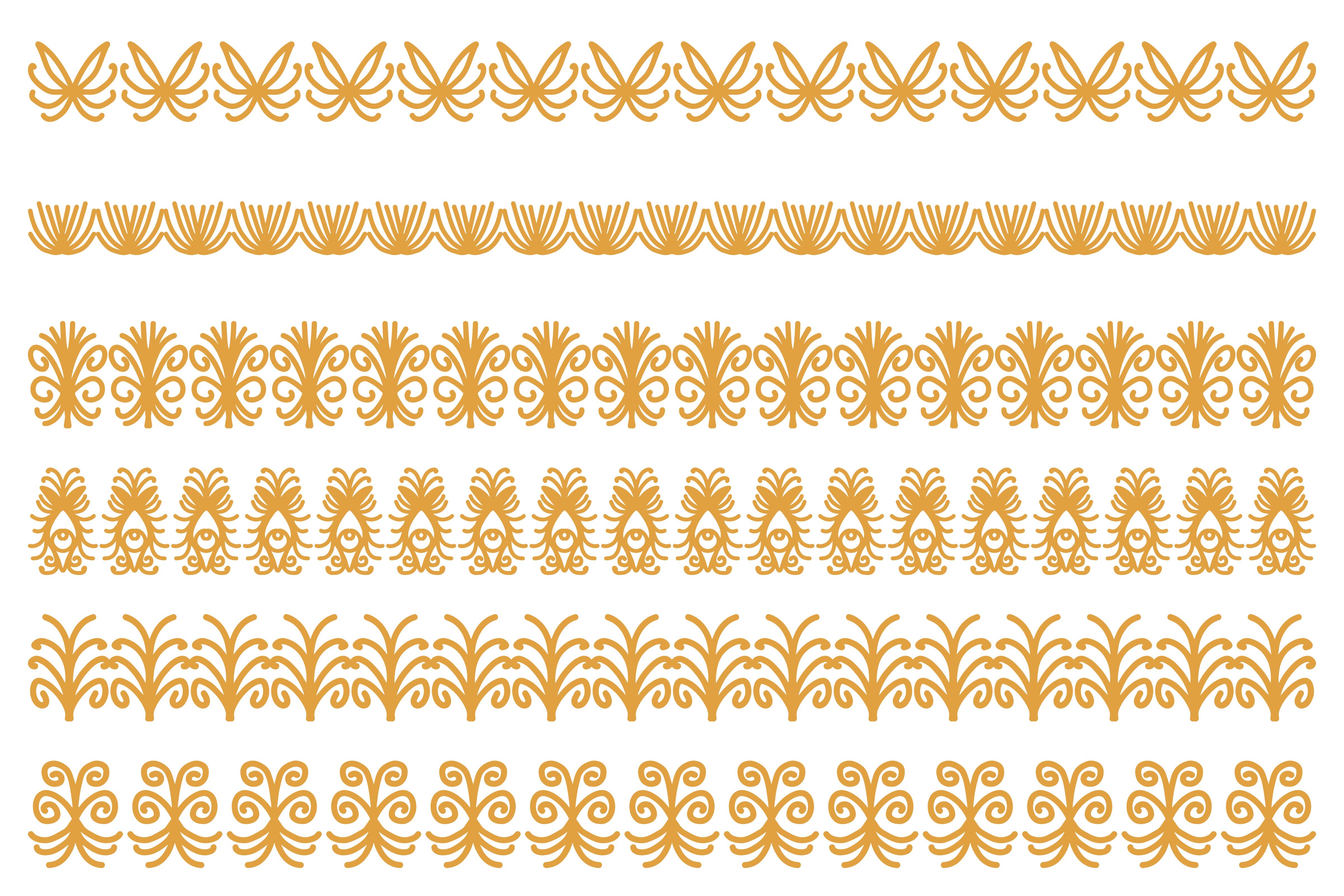 Decorative Ornament Border Design Set