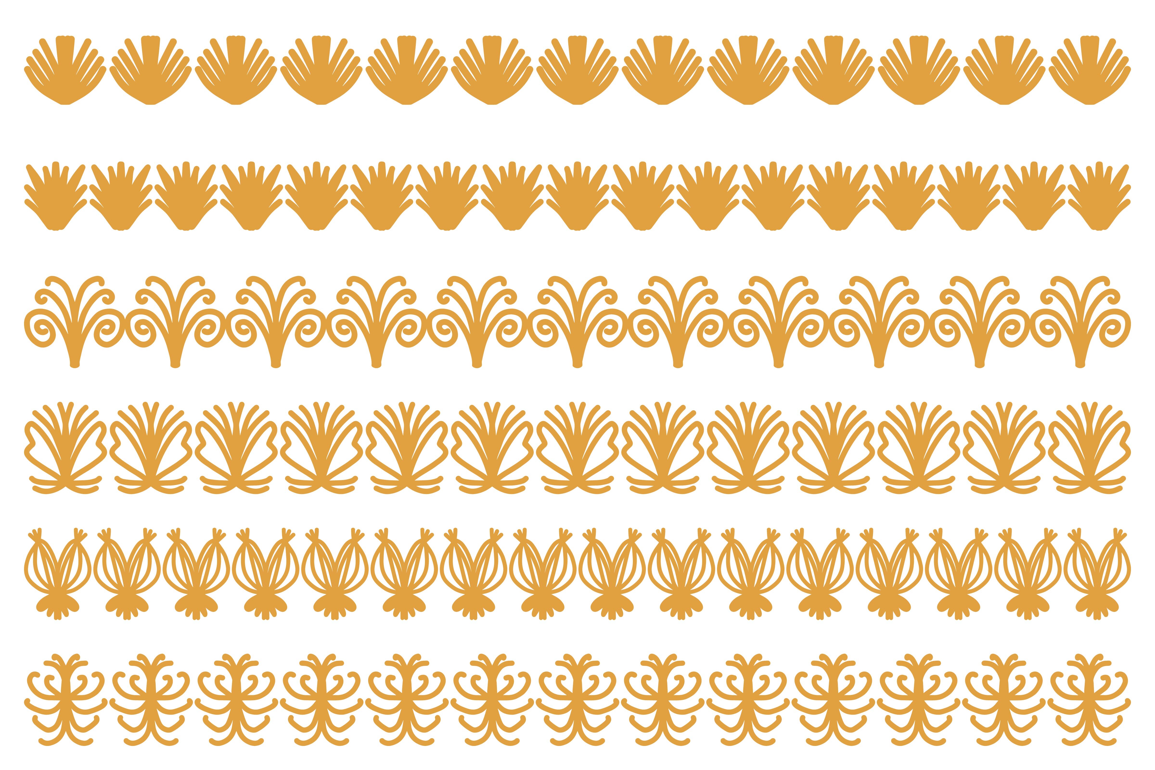 Decorative Ornament Border Design Set