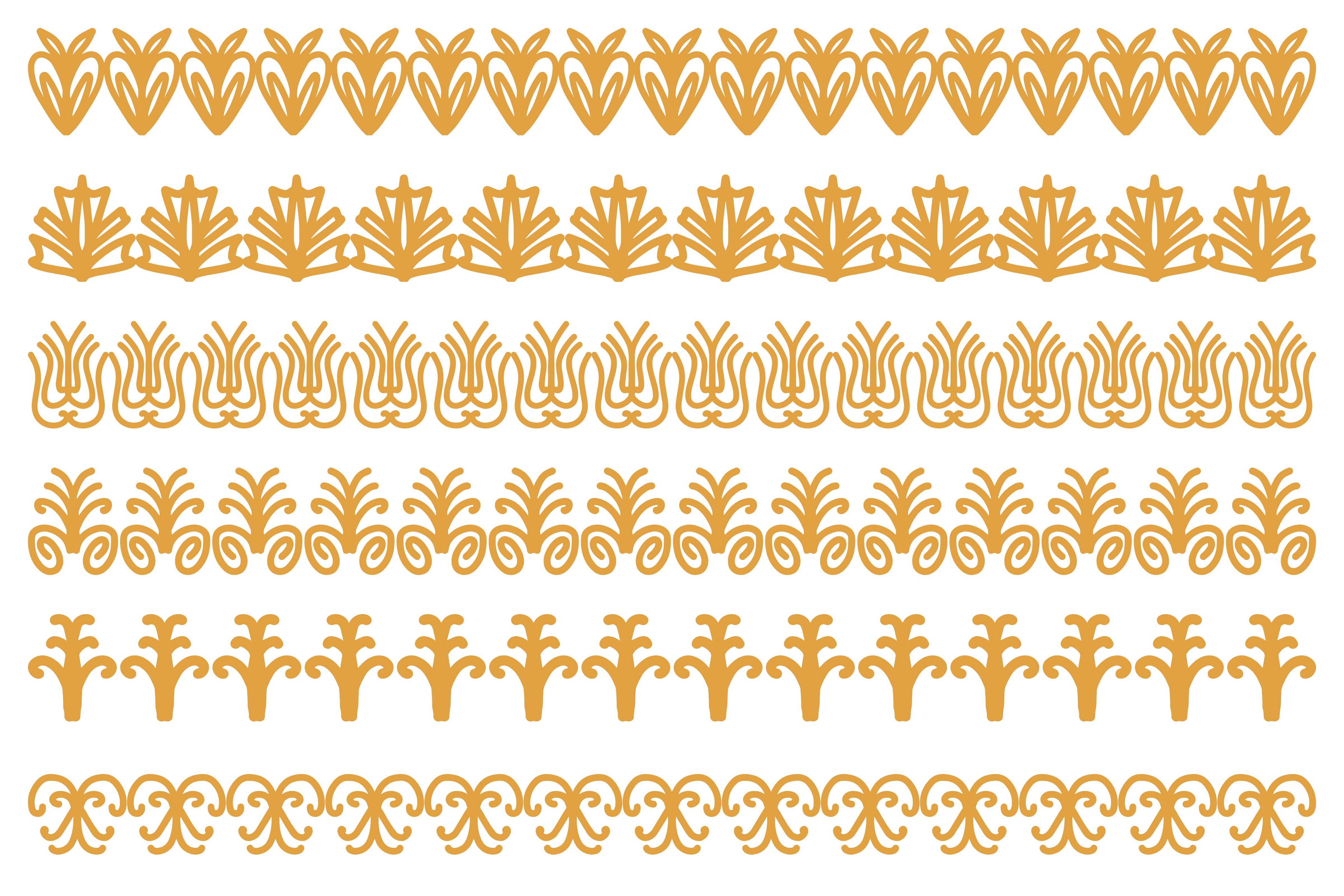 Decorative Ornament Border Design Set