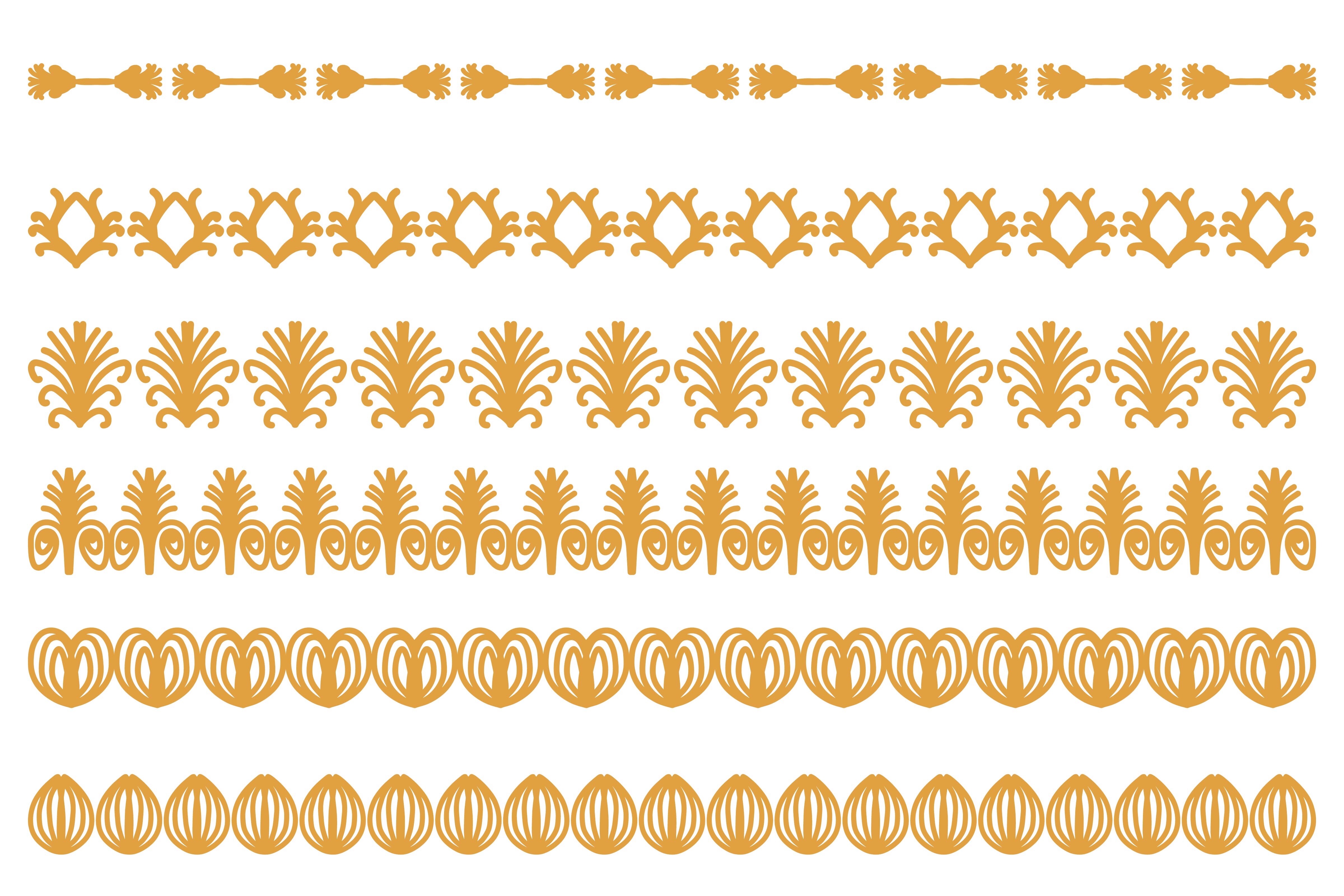 Decorative Ornament Border Design Set