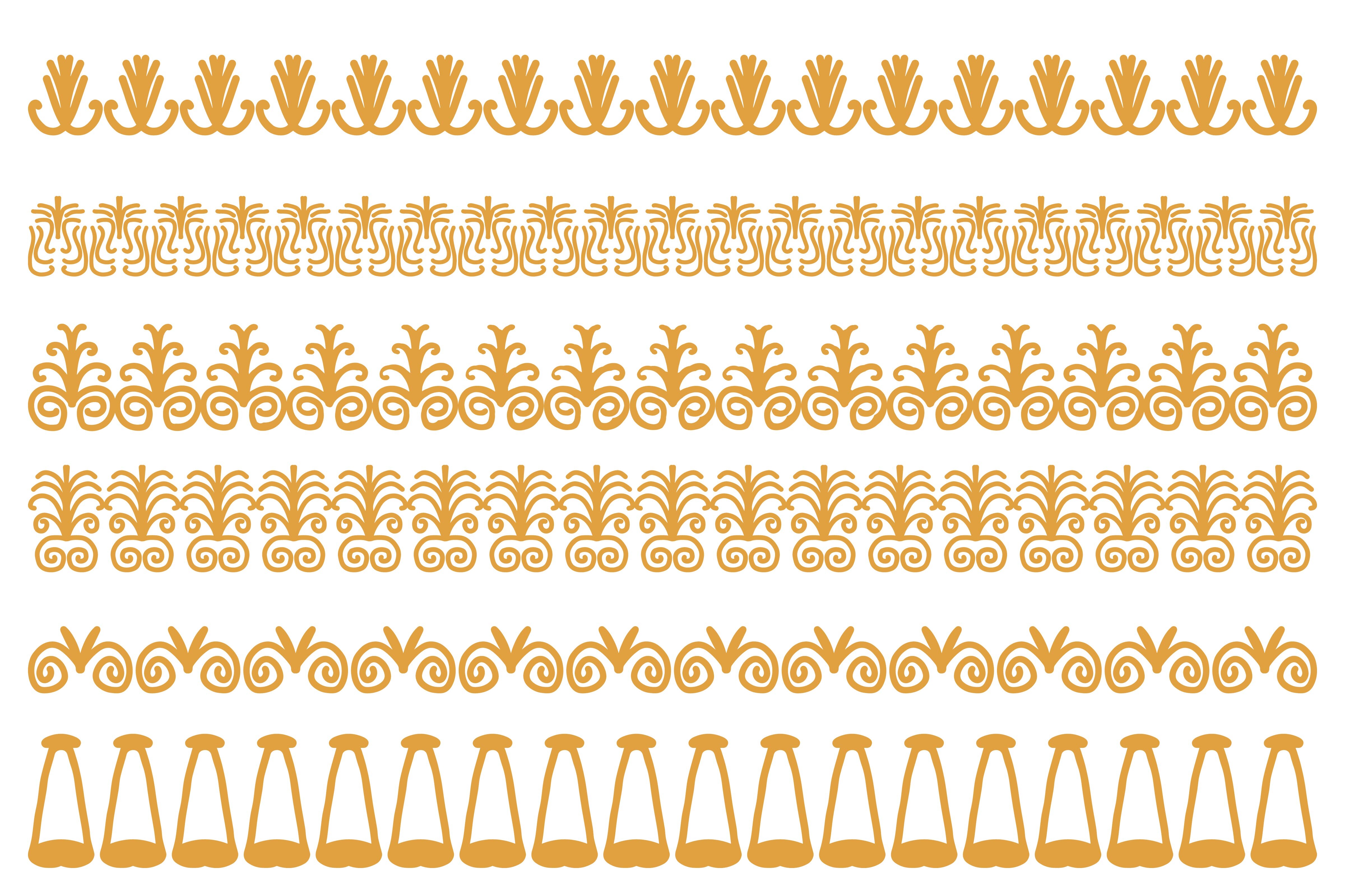 Decorative Ornament Border Design Set