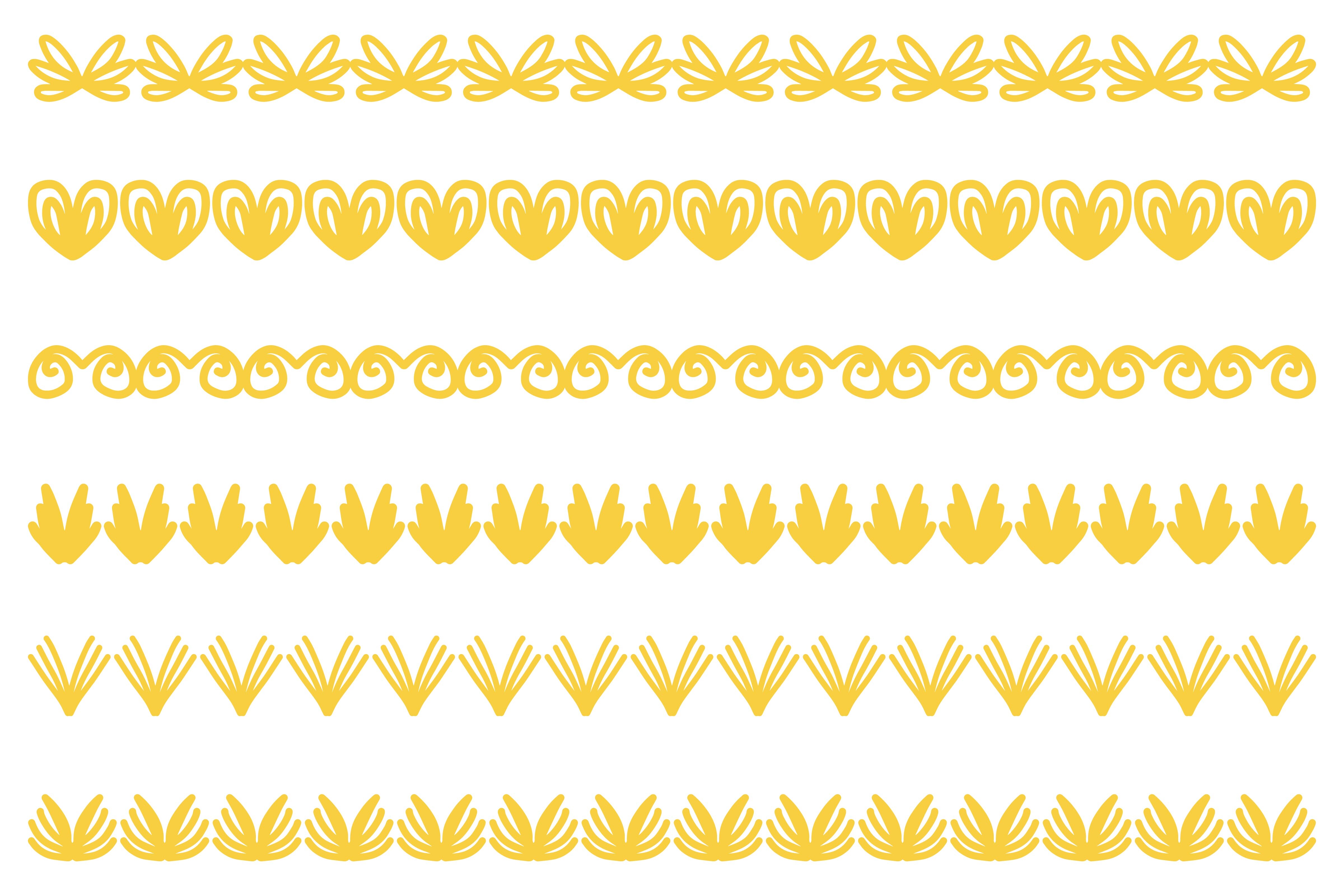 Decorative Ornament Border Design Set