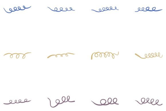 Decorative Spiral Line Design Set