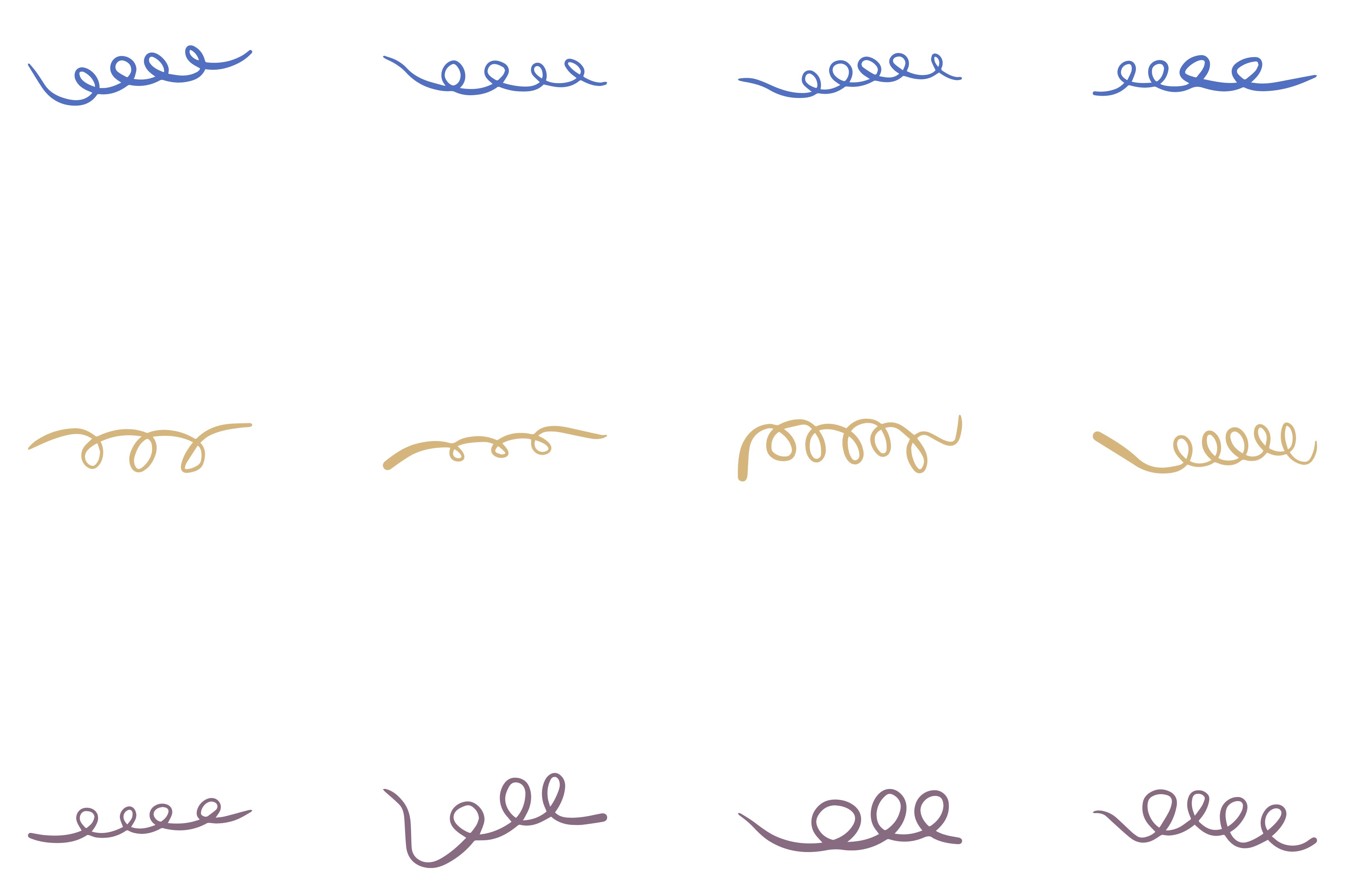 Decorative Spiral Line Design Set