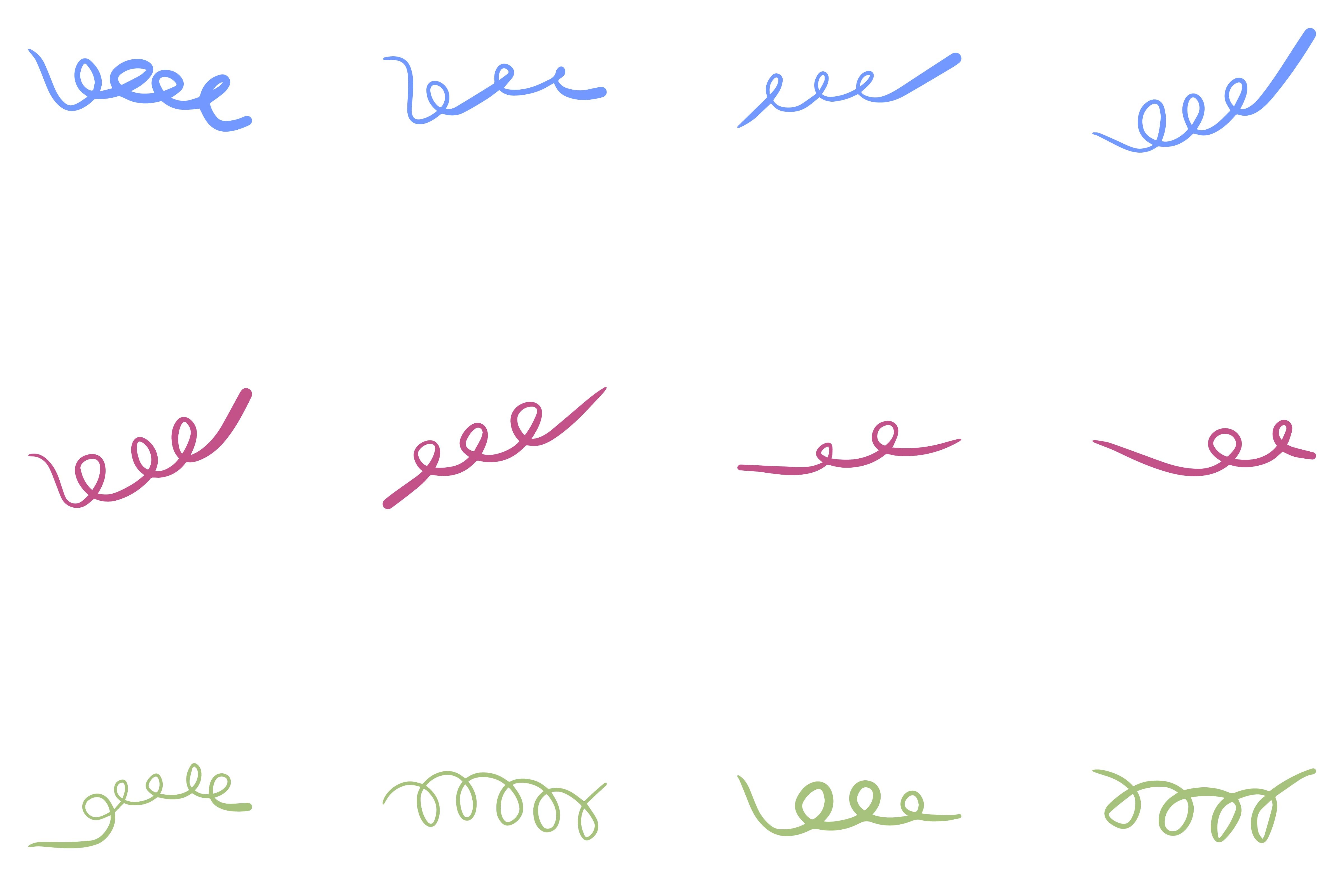 Decorative Spiral Line Design Set