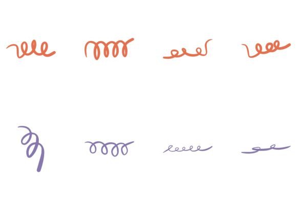 Decorative Spiral Line Design Set