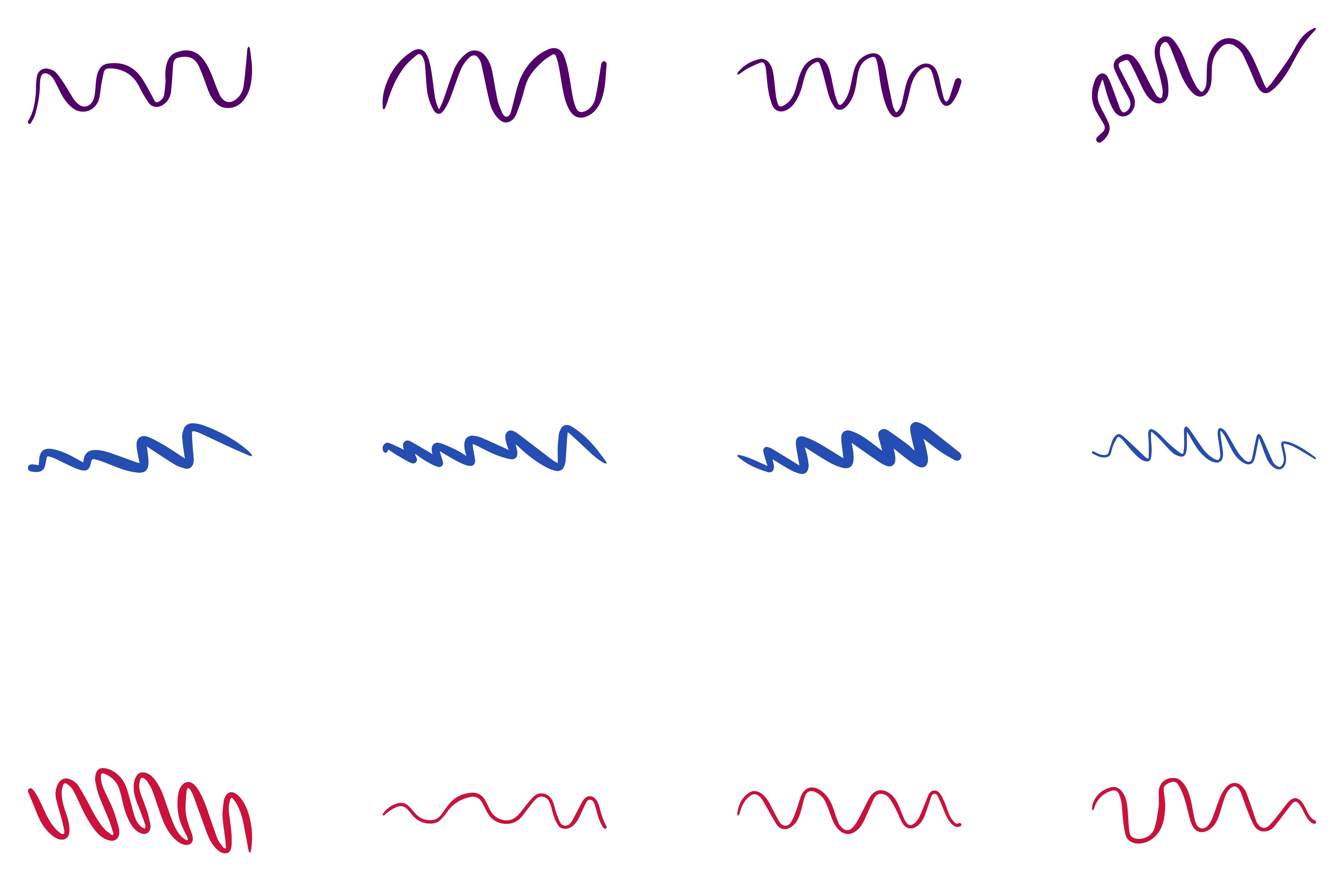 Decorative Wave Line Design Set
