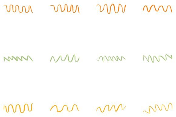 Decorative Wave Line Design Set