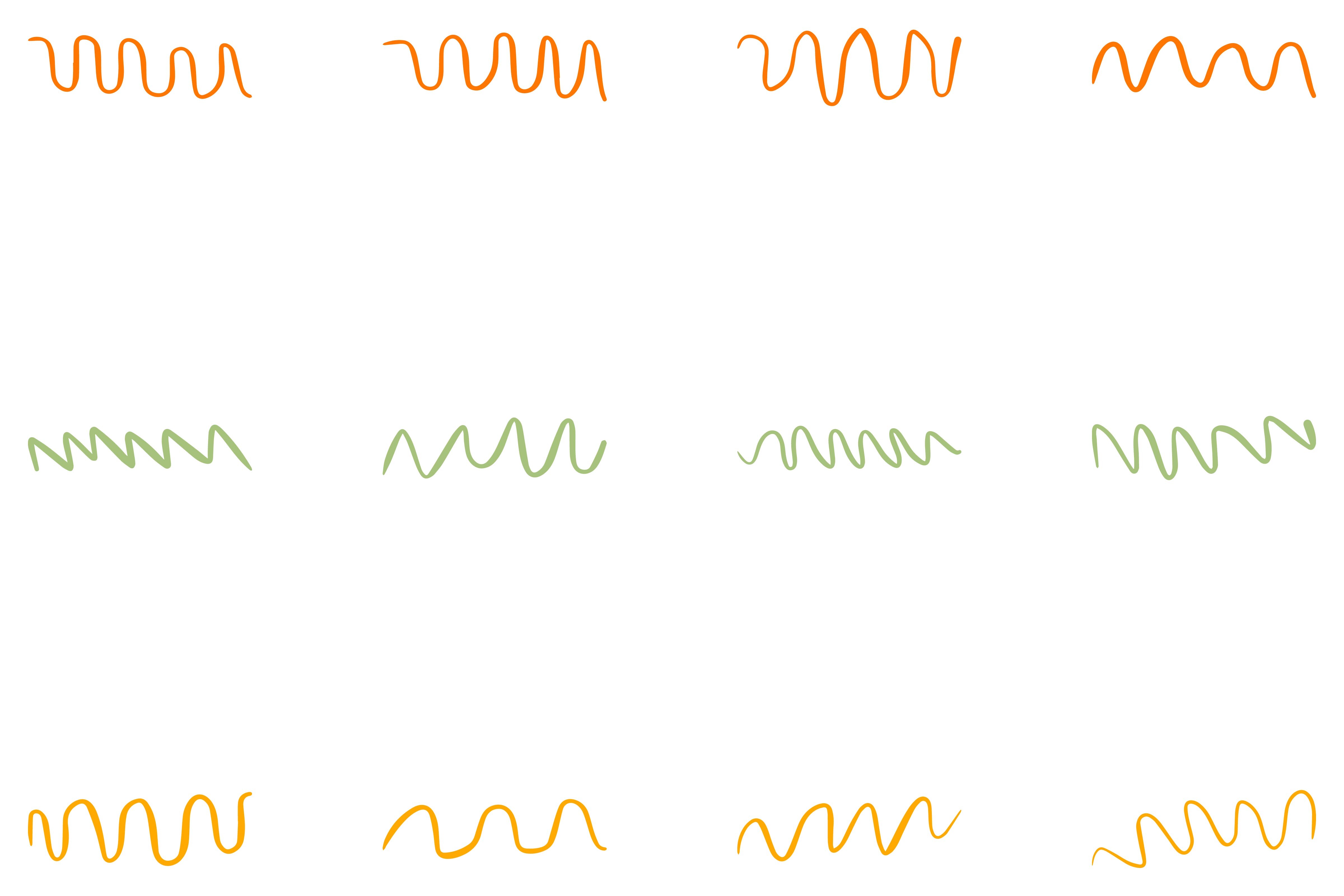 Decorative Wave Line Design Set