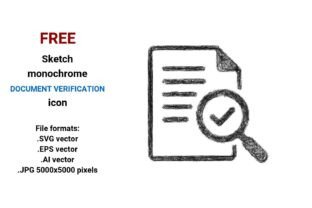 FREE Sketch Document Verification Icon Graphic by davidzydd · Creative ...