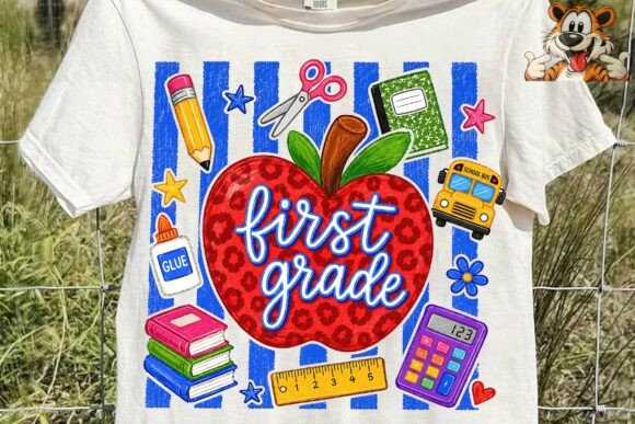 First Grade Back to School Apple PNG