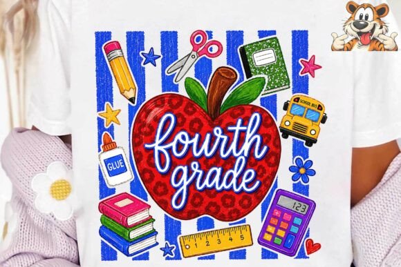 Fourth Grade Teacher Apple PNG Clipart