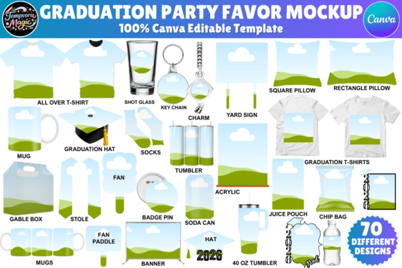 Graduation Mockup Bundle Template