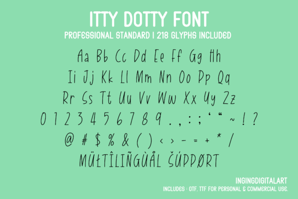 Itty Dotty Font PNG with transparent background - Preview 4