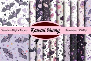 Kawaii Bunny Seamless Digital Paper Graphic by Colourful · Creative Fabrica