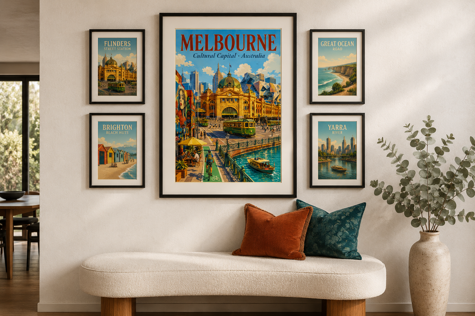 Melbourne Vintage Travel Poster