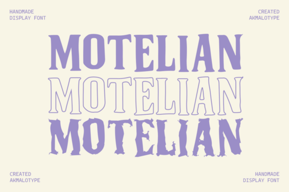 Motelian Display Font By Akmalotype