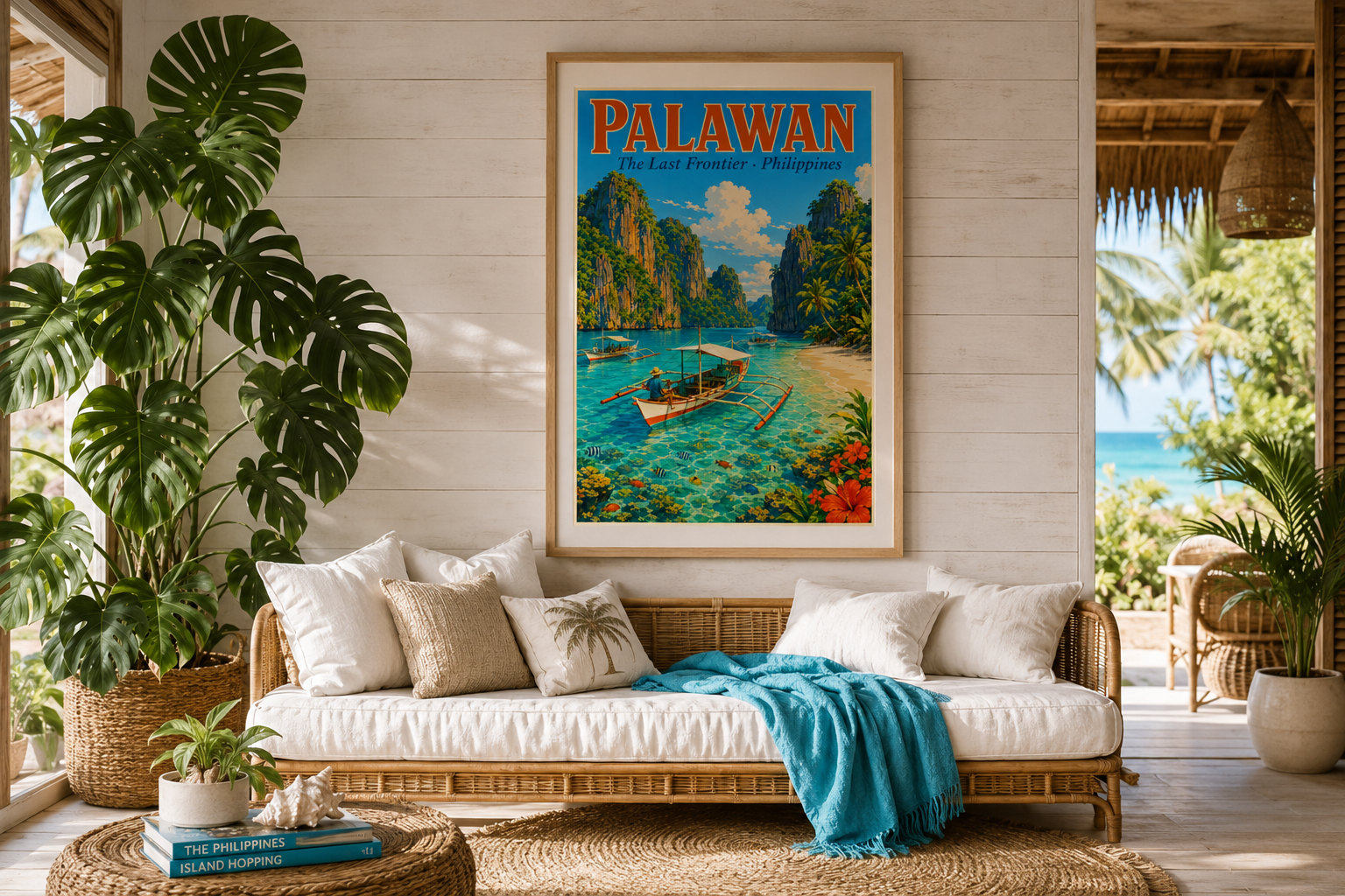Palawan Philippines Vintage Poster
