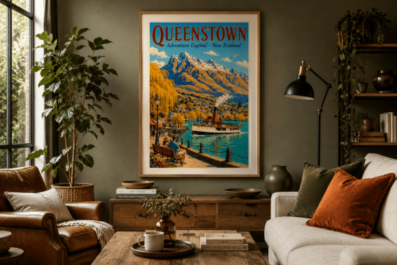 Queenstown New Zealand Vintage Travel