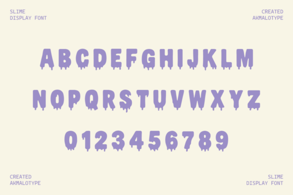 Slime Drips Font PNG with transparent background - Preview 1