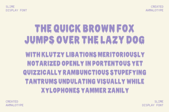 Slime Drips Font PNG with transparent background - Preview 2