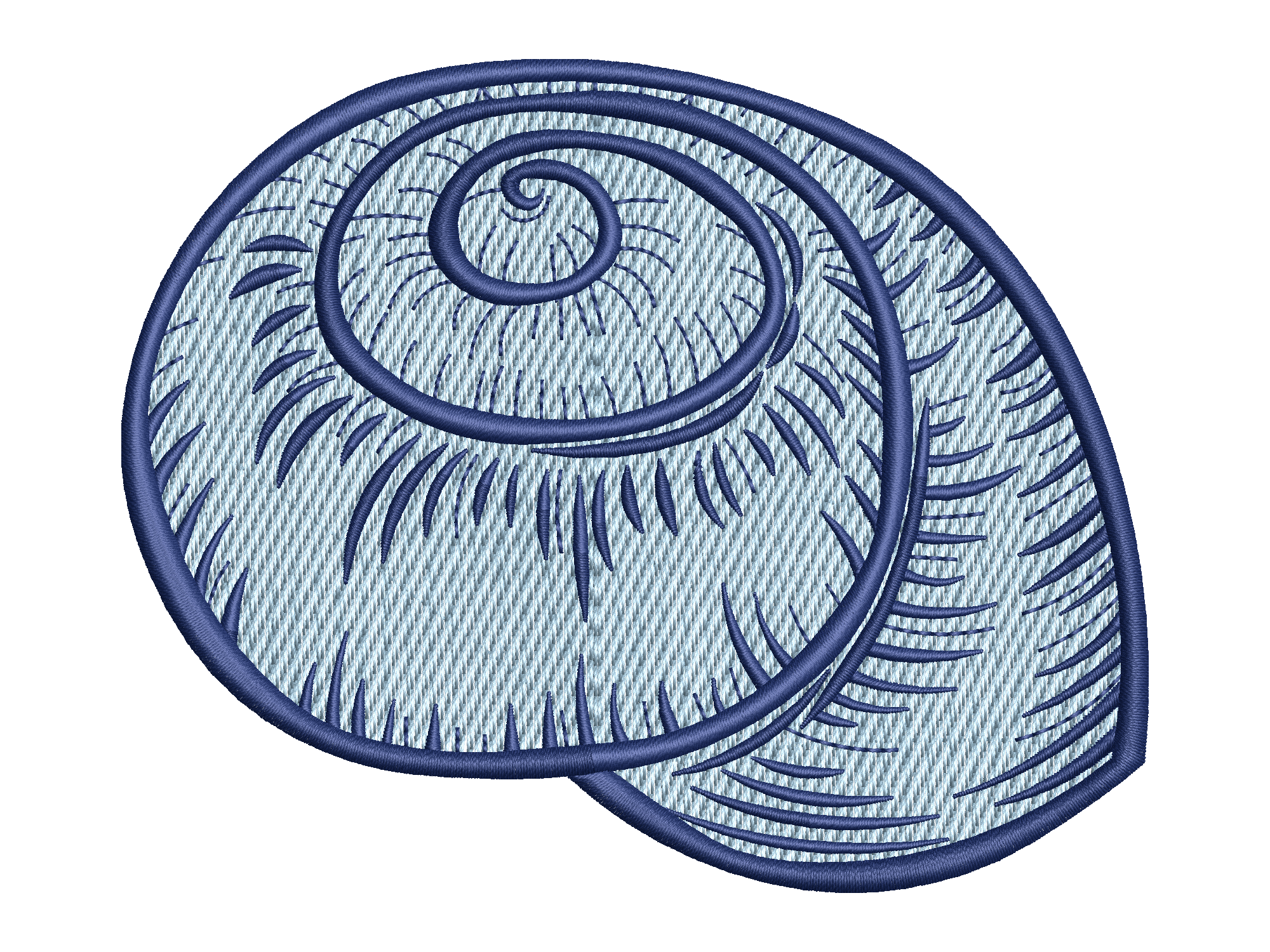 Sea Shell Scroll Design Spiral Sea Shell Embroidery Design · Creative Fabrica