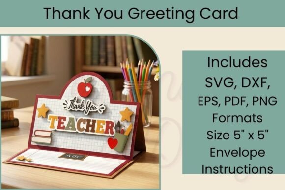 Teacher Thank You Card SVG