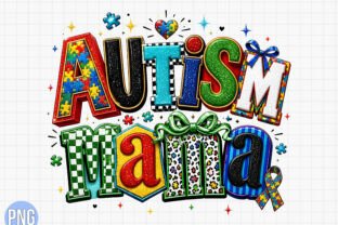 Autism Mama Colorful Puzzle Ribbon PNG Graphic by Digital Duck ...