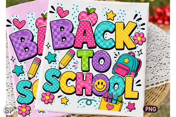 Back to School Striped Apple Shirt PNG