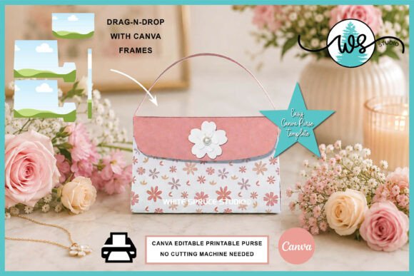 Canva Editable Paper Purse Template
