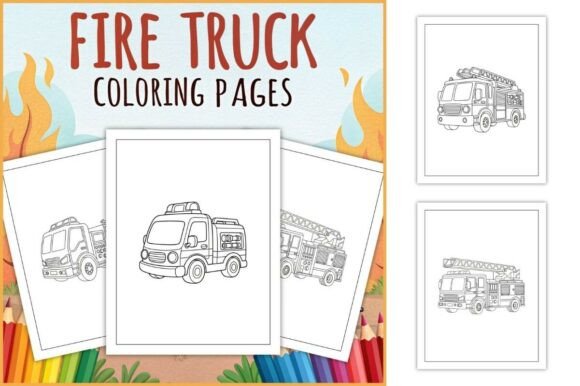 Fire Truck Coloring Pages for Kids