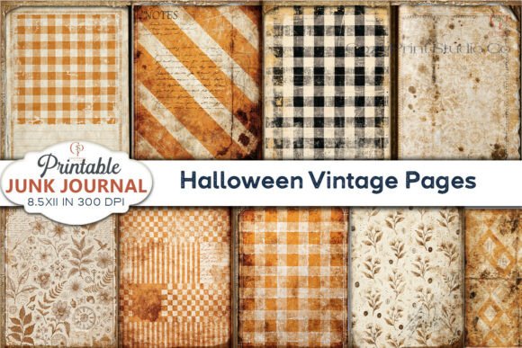 Preview of Halloween Vintage Pages Junk Journal