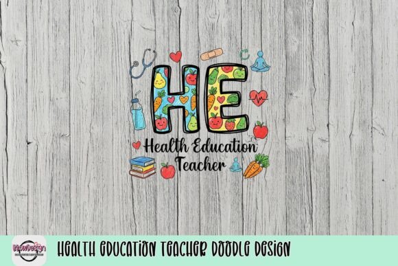 Health Education Teacher Doodle Design