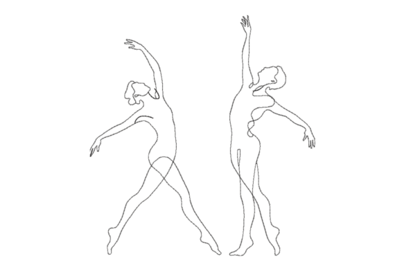 Minimalist Dancer Line Art