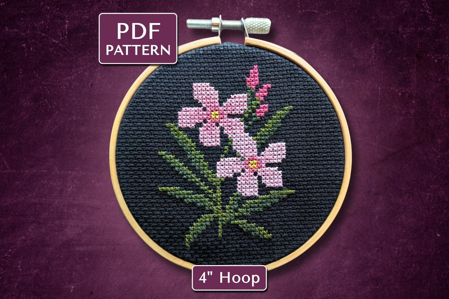 Oleander Digital Cross Stitch Pattern