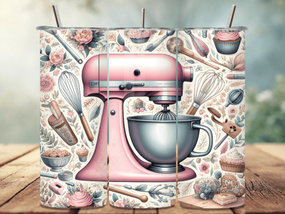 Pastel Baking Tools Tumbler Wrap PNG