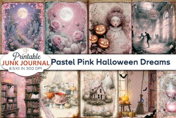 Pastel Pink Halloween Dream Junk Journal