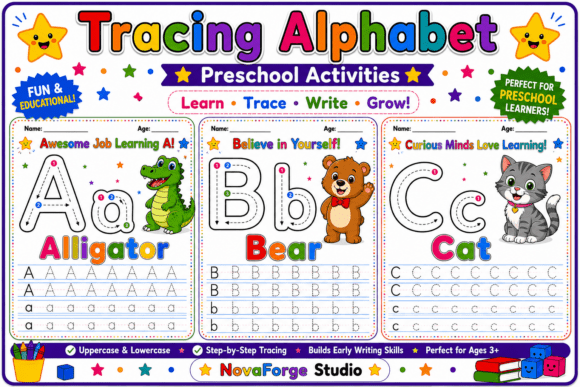 Preschool Alphabet a-B-C Worksheets